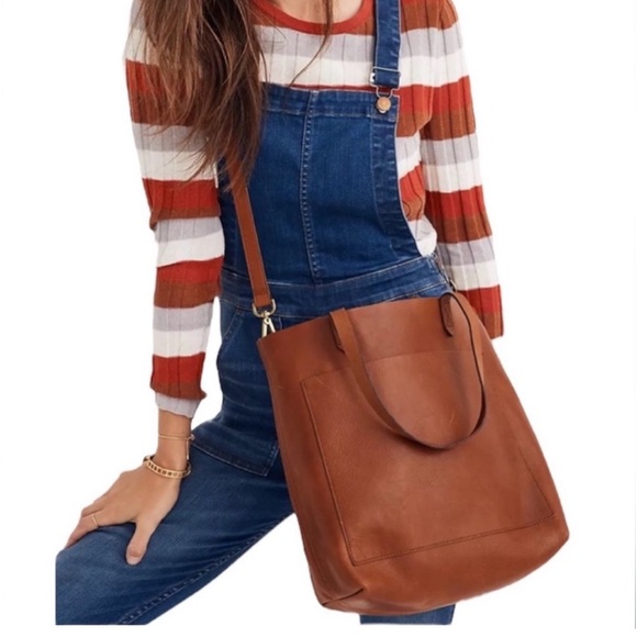 Madewell Bags Nwt Madewell Zip Top Medium Transport Leather Tote